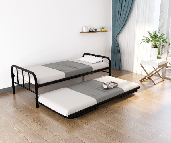Pratico Metallbett mit Unterbett Ausziehbar