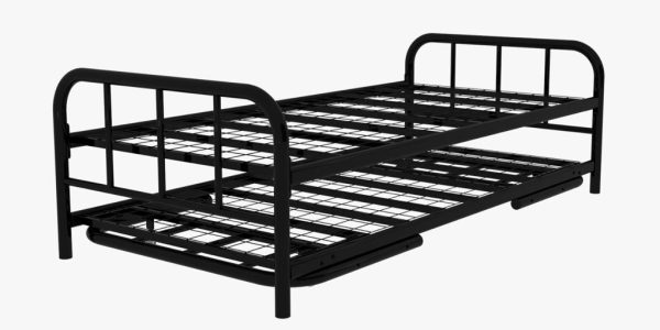Pratico Metal Bed with Trundle