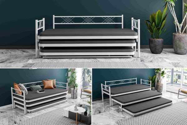 Trio Daybed 3'lü Yavrulu Metal Karyola