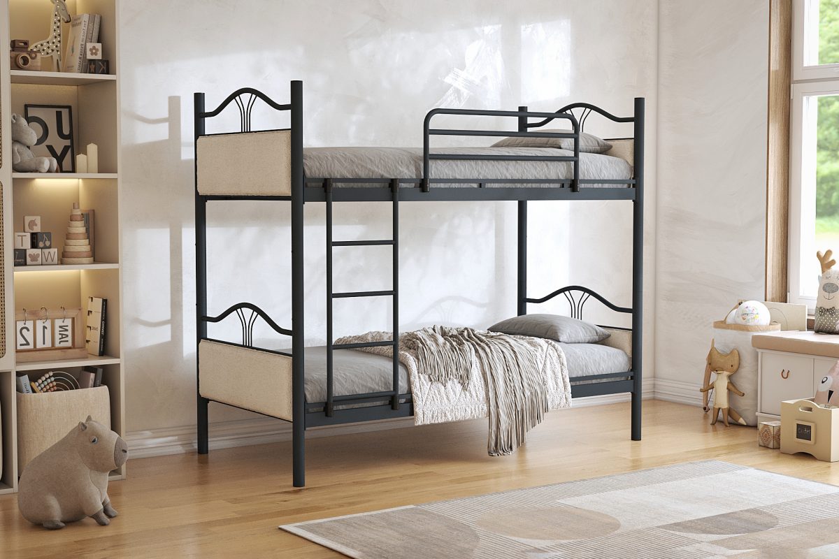Dora Upholstered Steel Room Bed Producer