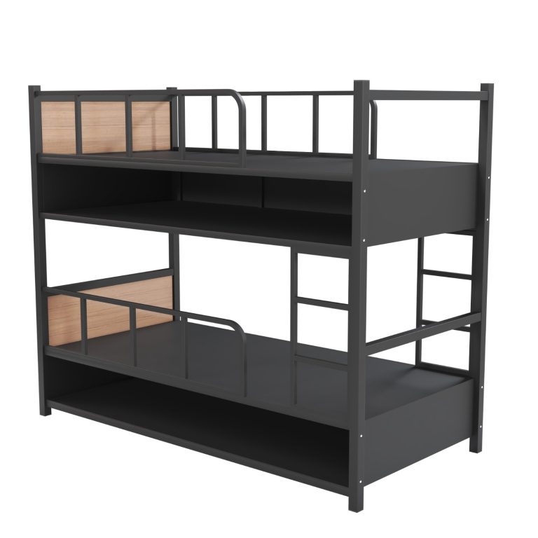 Secure, anti-contraband design metal bunk bed manufactured for correctional facilities and prisons.
