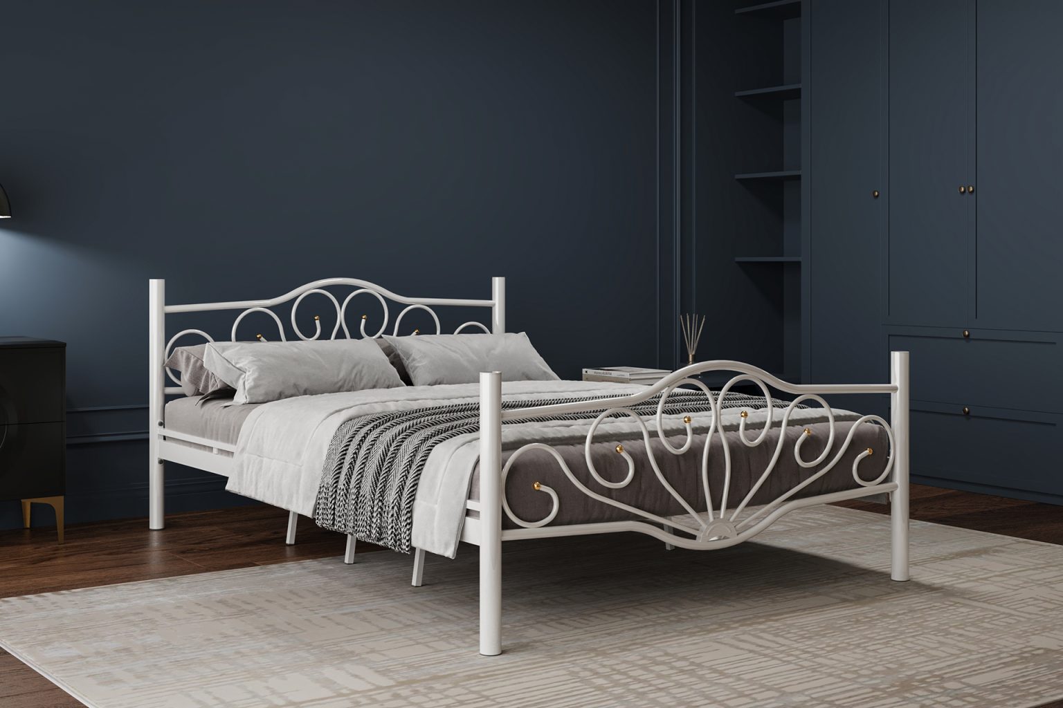 Lale Luxury Vintage Style Metal Bed Frame
