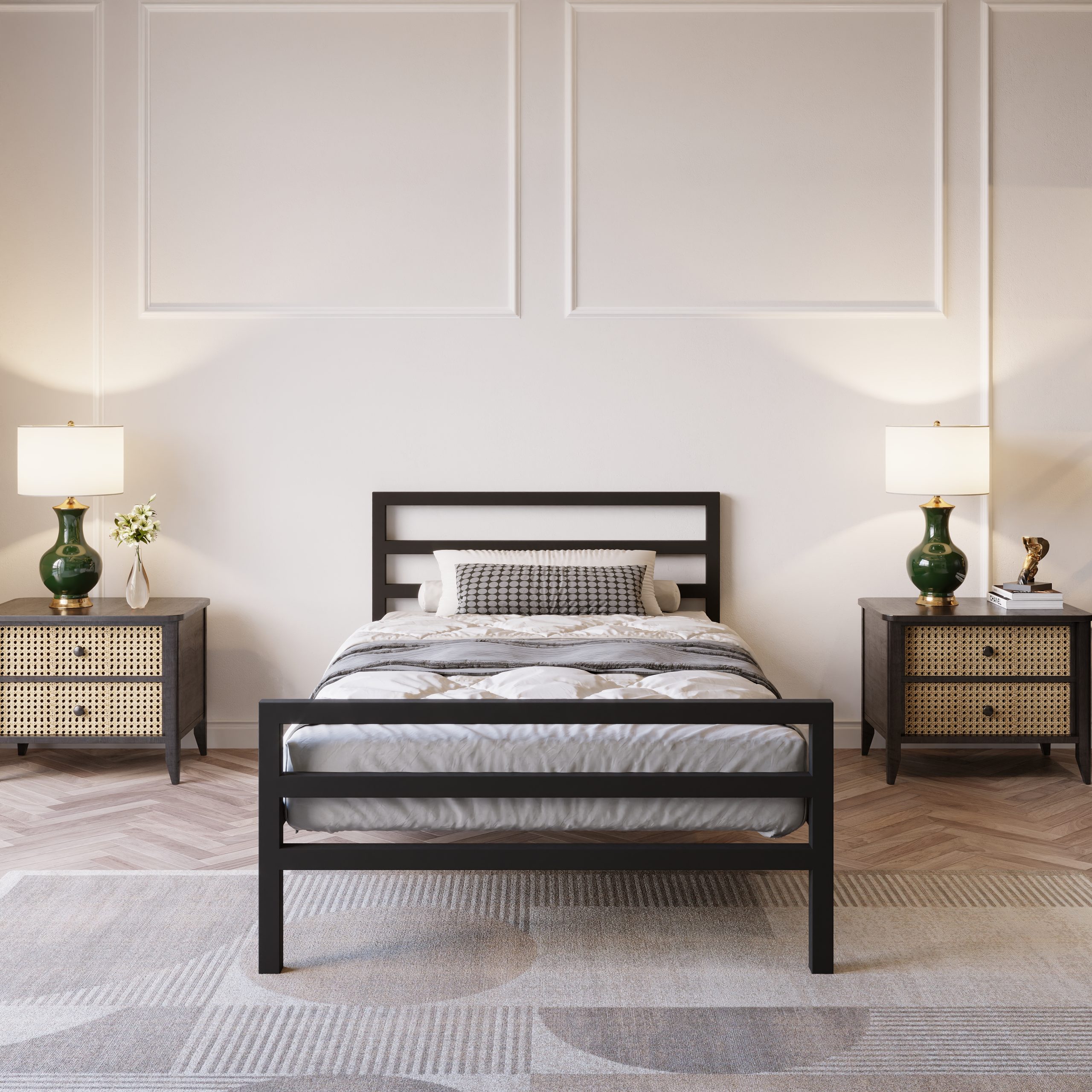 Straight horizontal lines of Petra contract bed