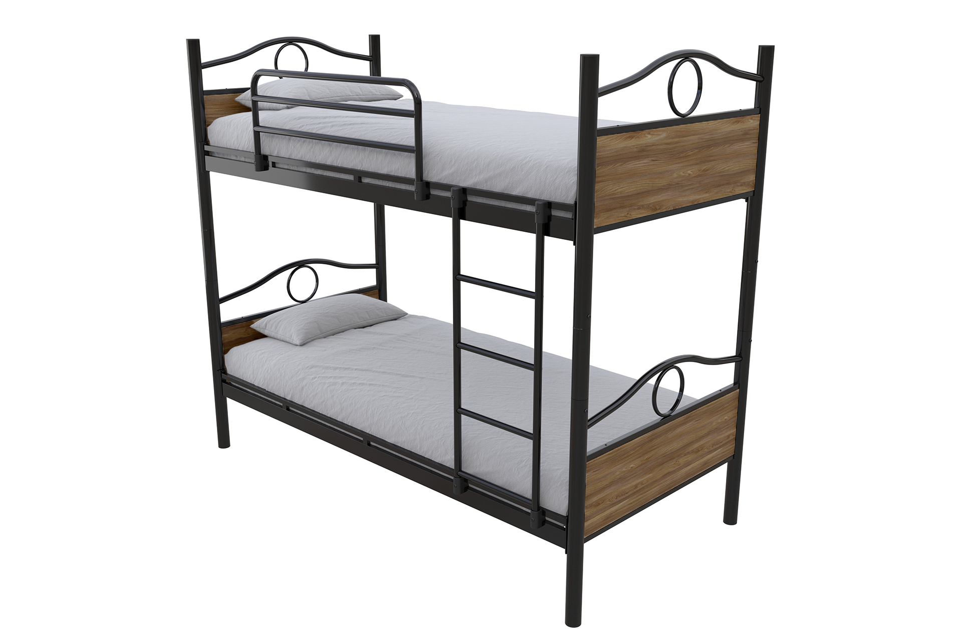 Angled view with mattress