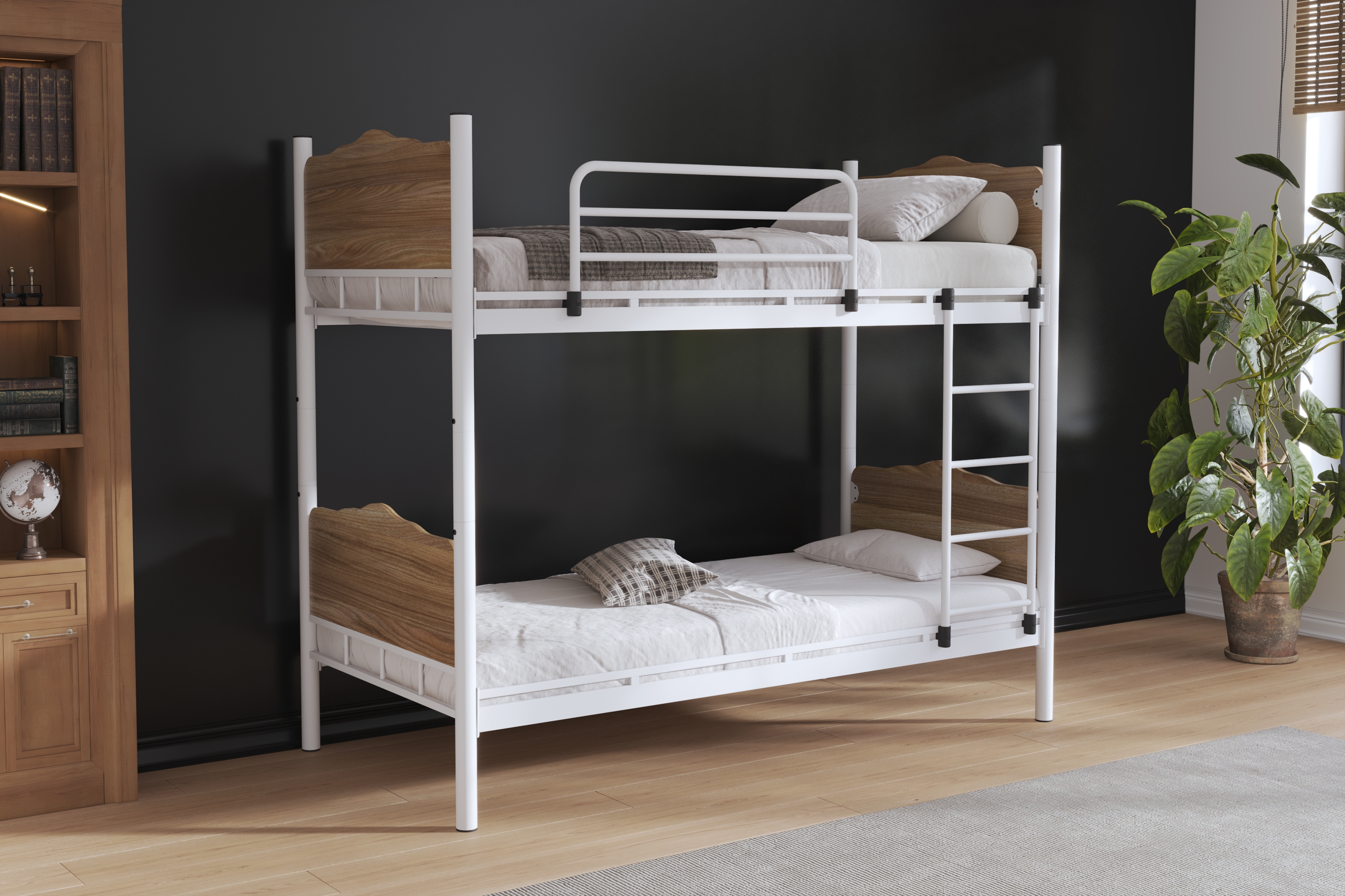 Daisy commercial sleep framework showing aesthetic wood integration