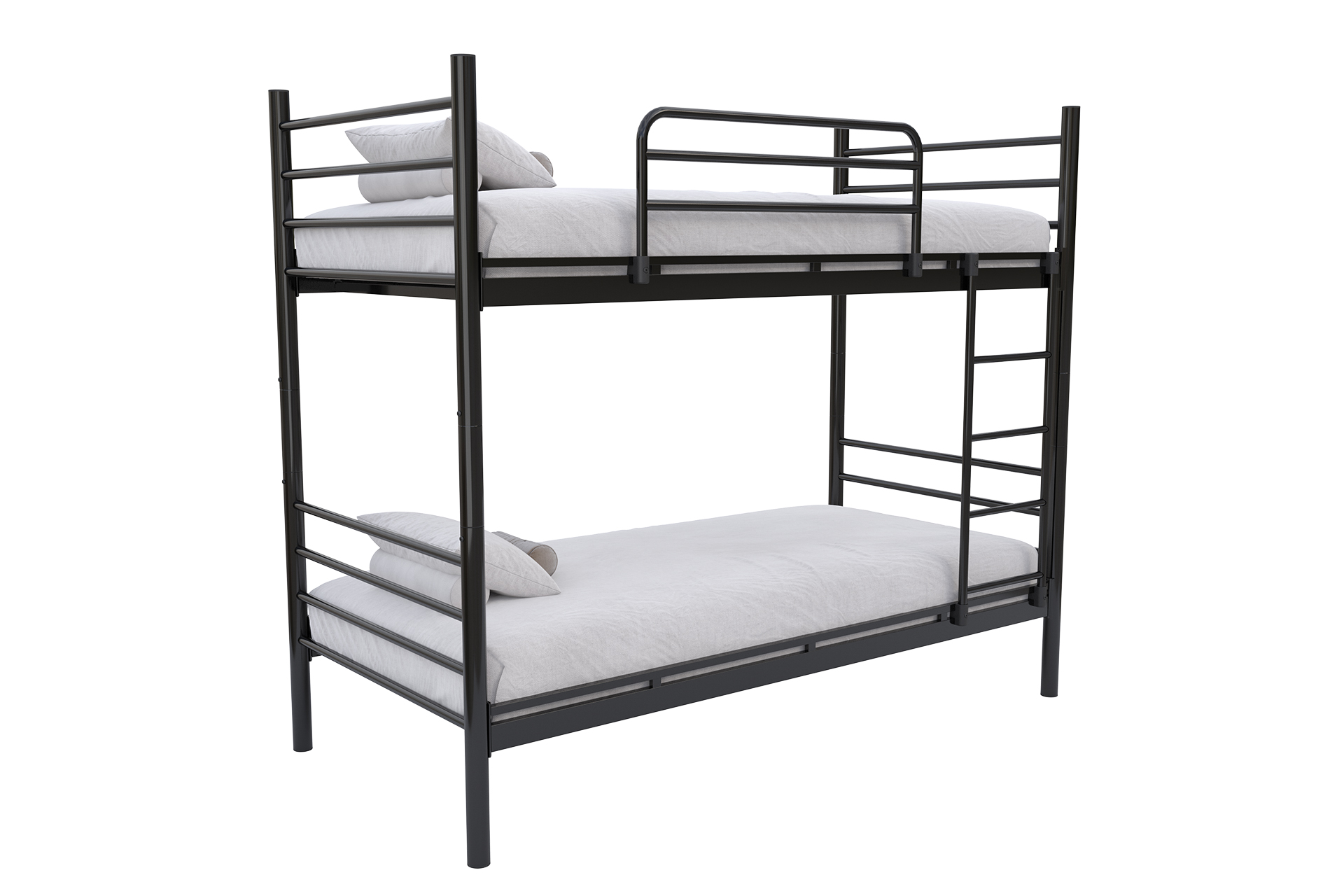 Angled view with mattress