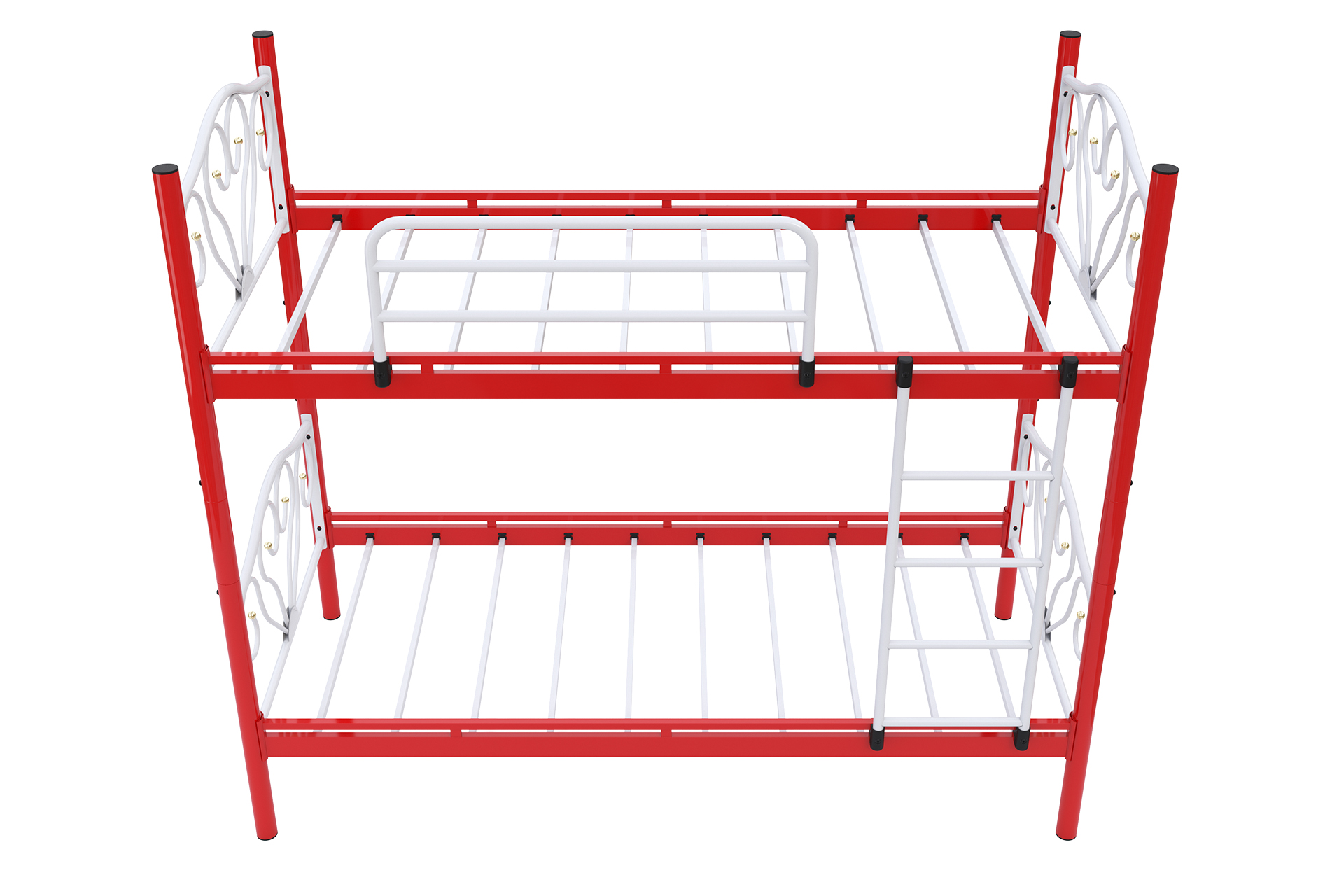 Angled view with mattress