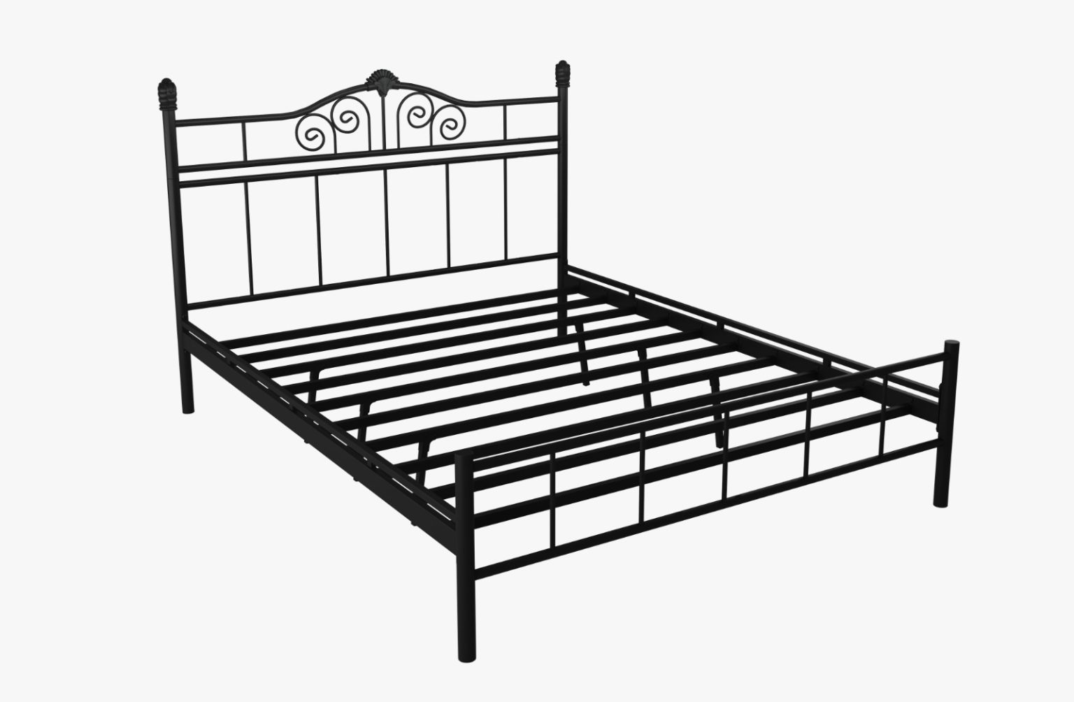 Massive 42mm tubular columns of the King contract bed