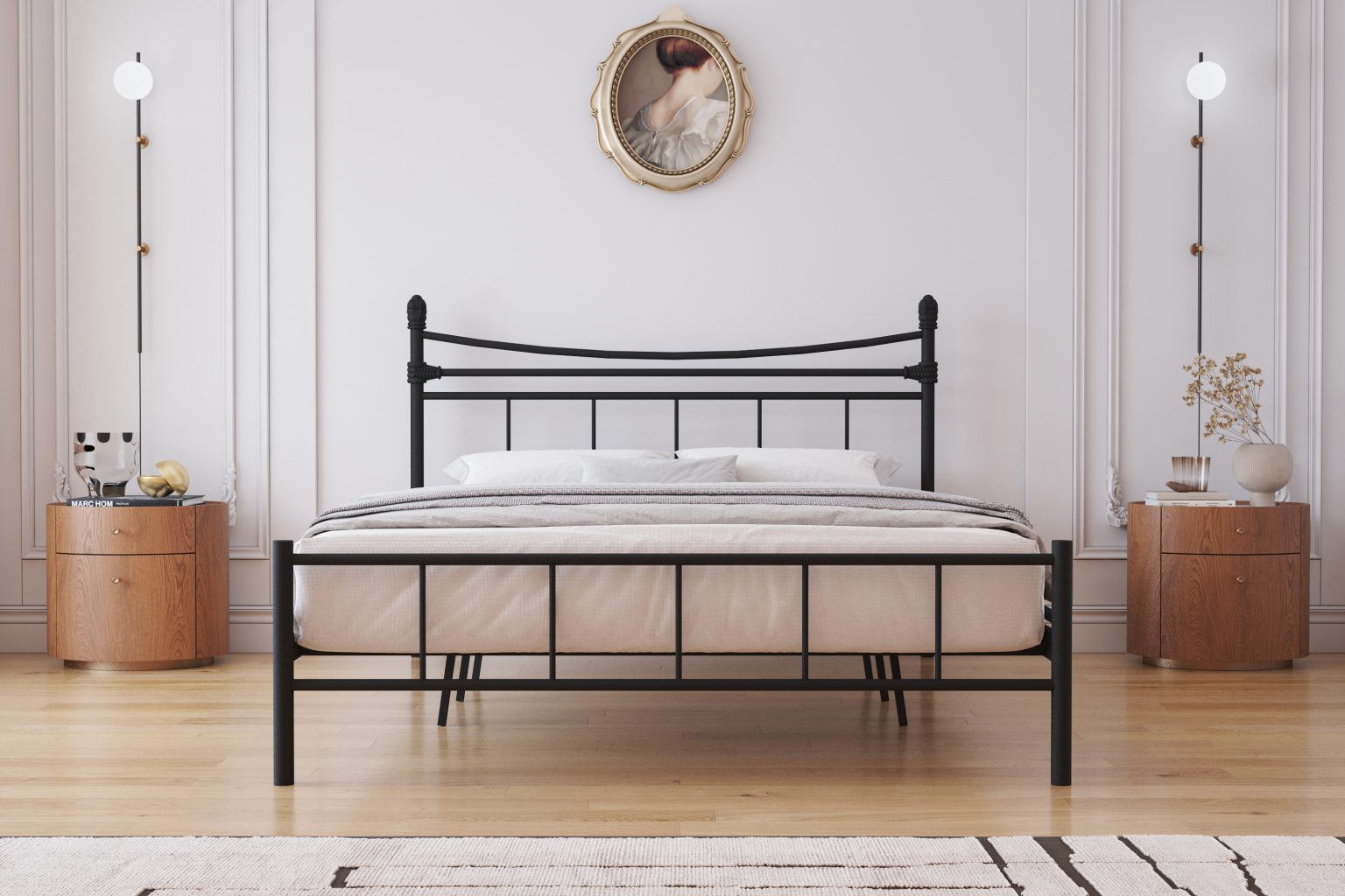 Liberty contract bed knurled column detail