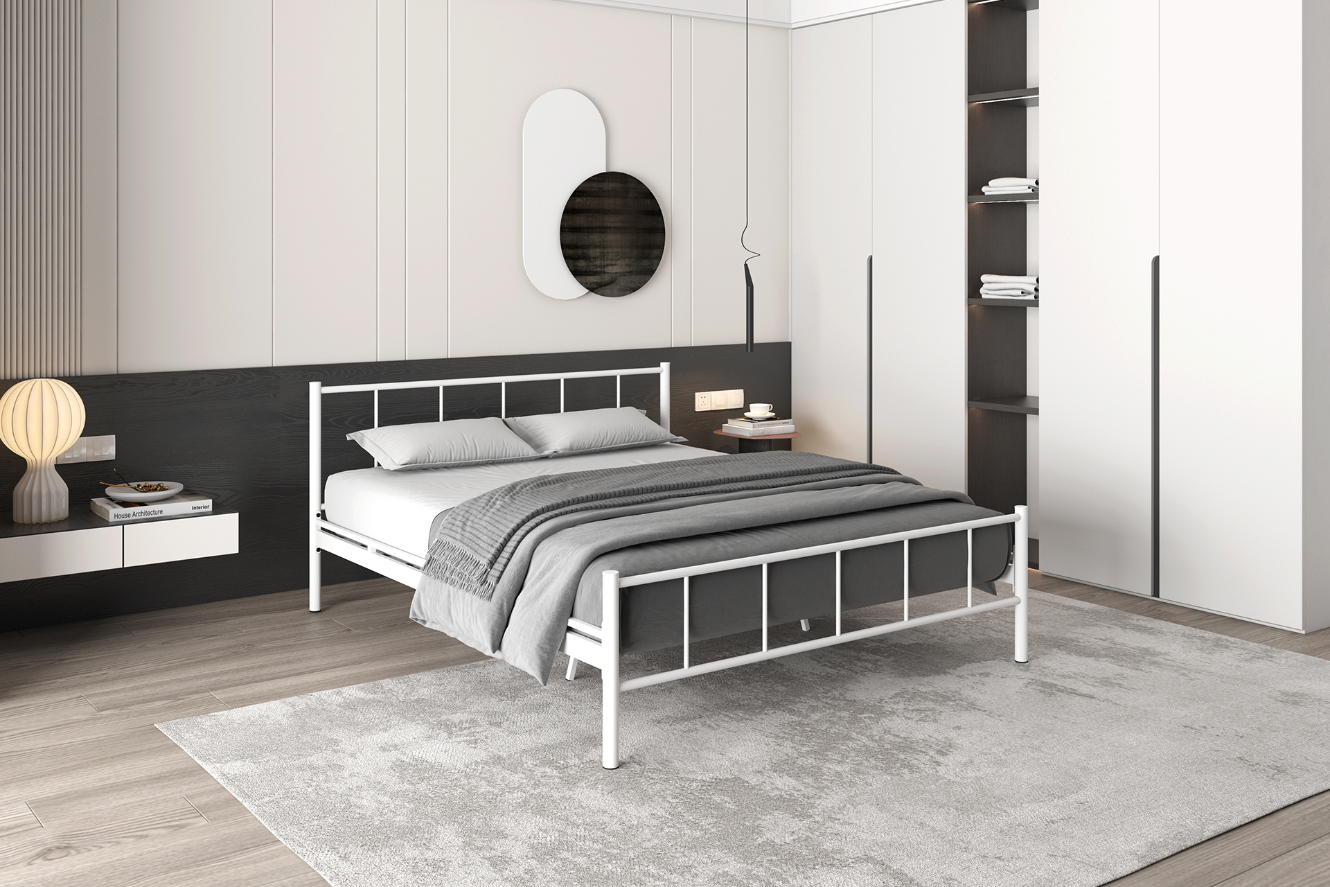 Mira white minimalist hostel bed room view