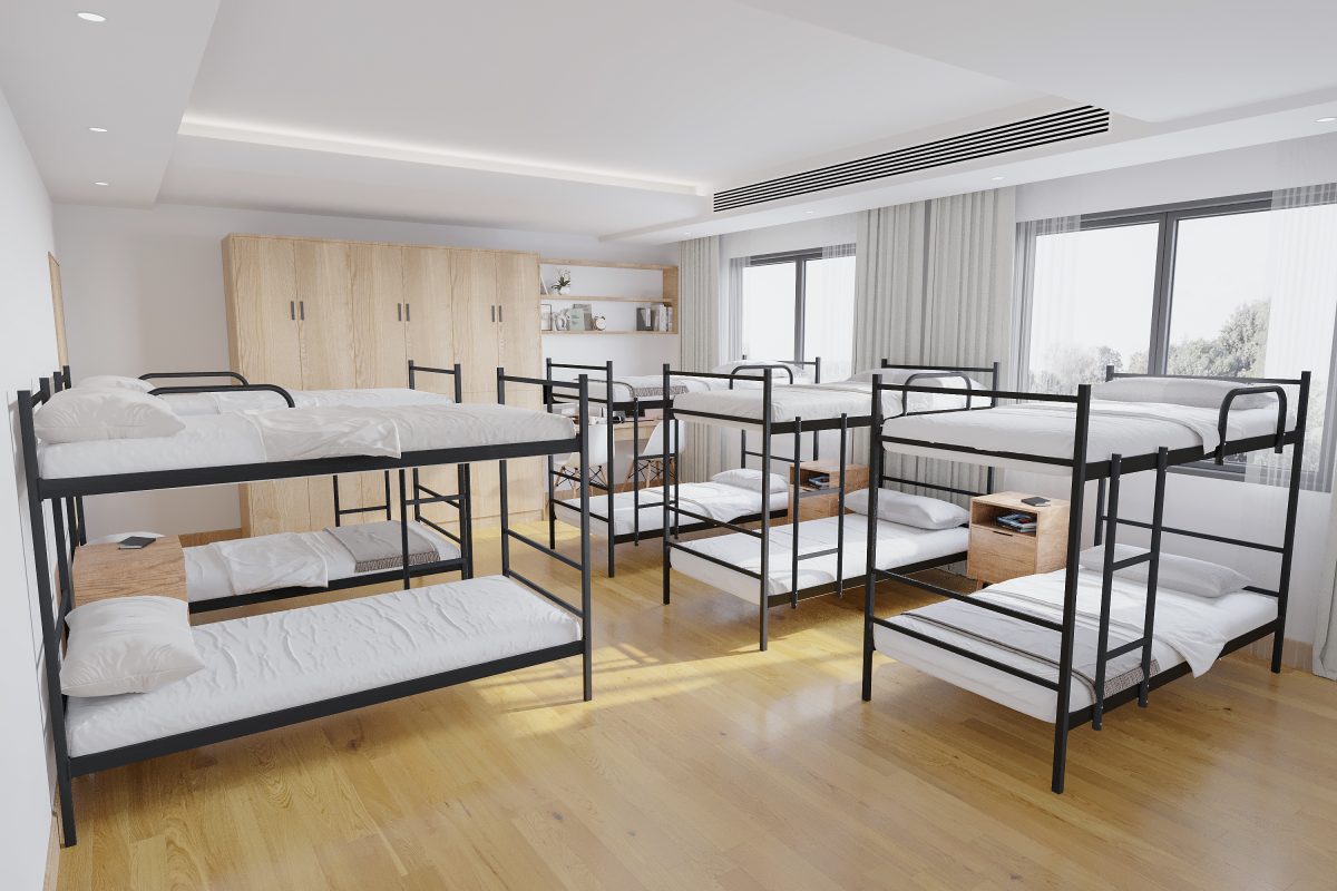Commercial two-tier sleep framework main campus view