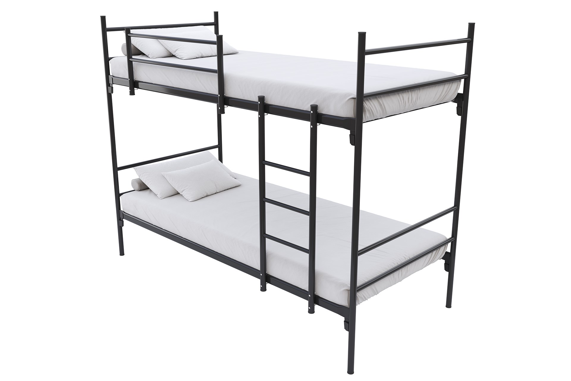 Angled view with mattress