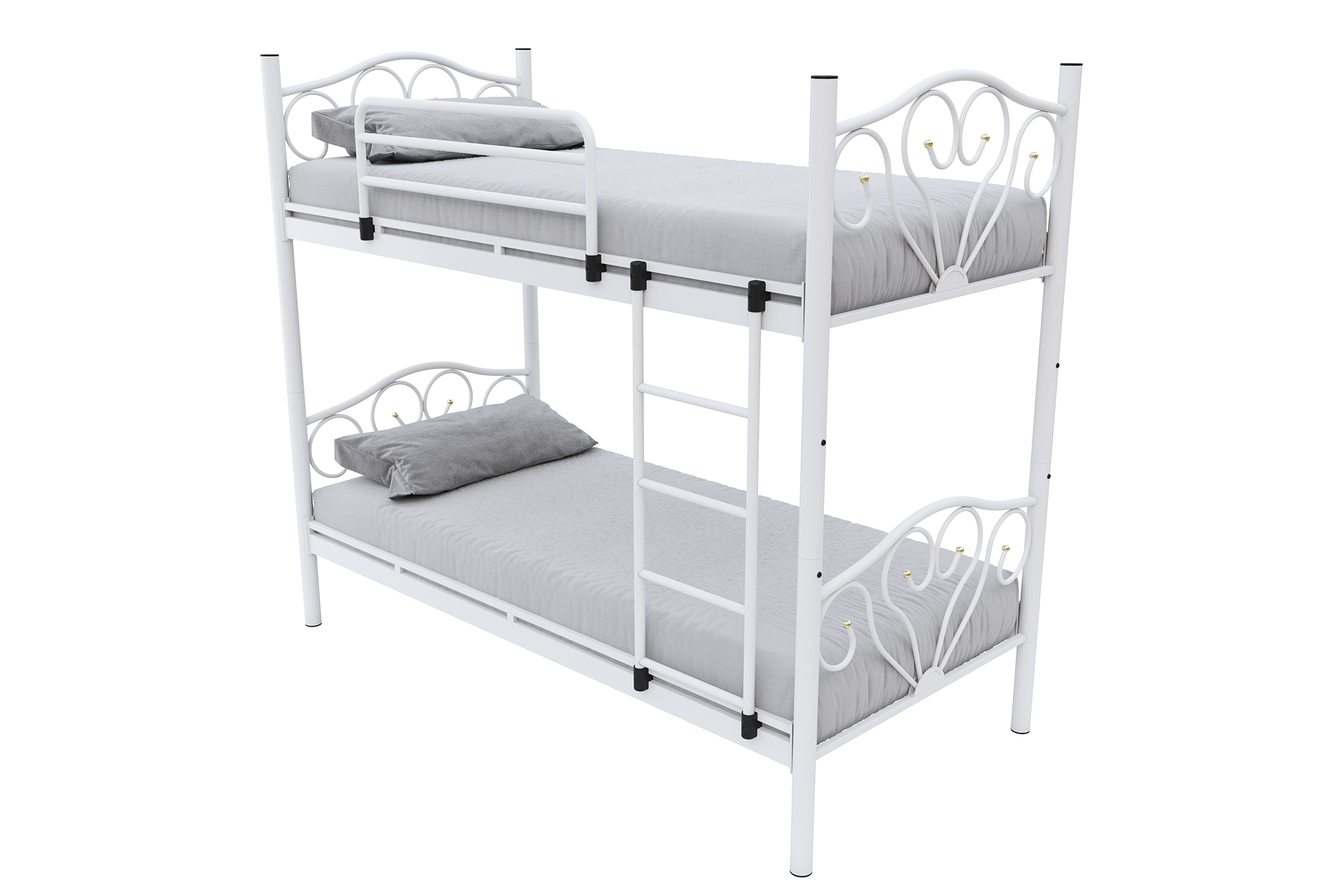 Angled view with mattress