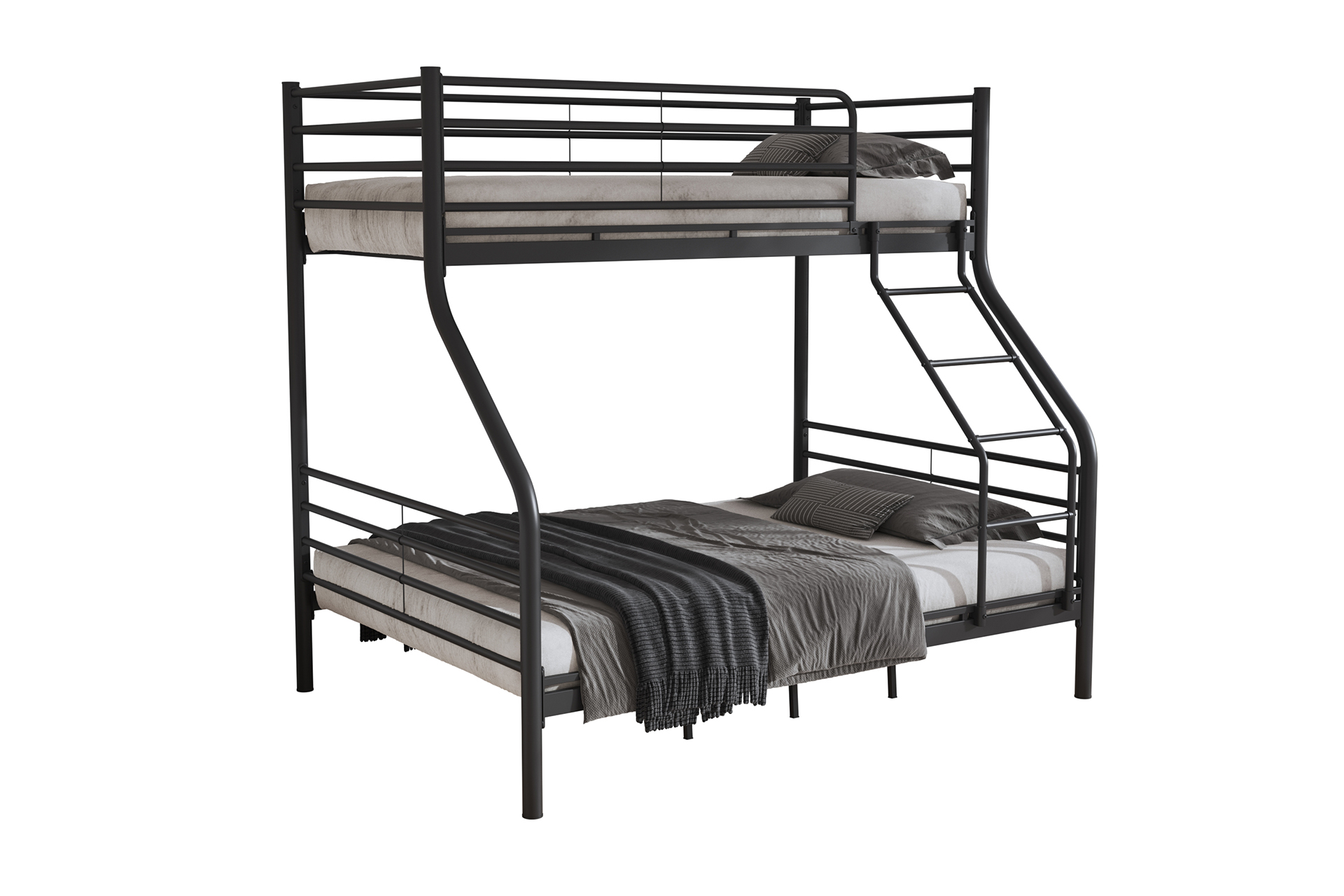 Angled view with mattress